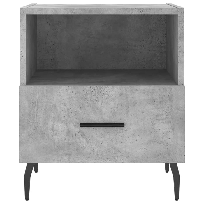 Comodini 2 pz Grigio Cemento 40x35x47,5 cm in Legno Multistrato 827477