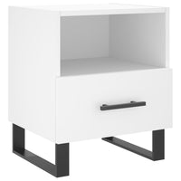 Comodino-Tavolino da notte Bianco 40x35x47,5 cm in Legno Multistrato 705336