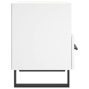 Comodino-Tavolino da notte Bianco 40x35x47,5 cm in Legno Multistrato 705336