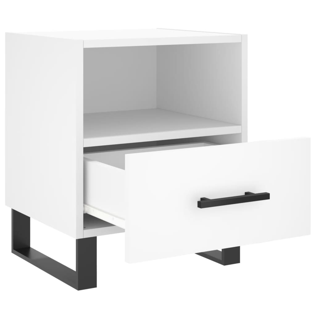 Comodini 2 pz Bianchi 40x35x47,5 cm in Legno Multistrato 827485