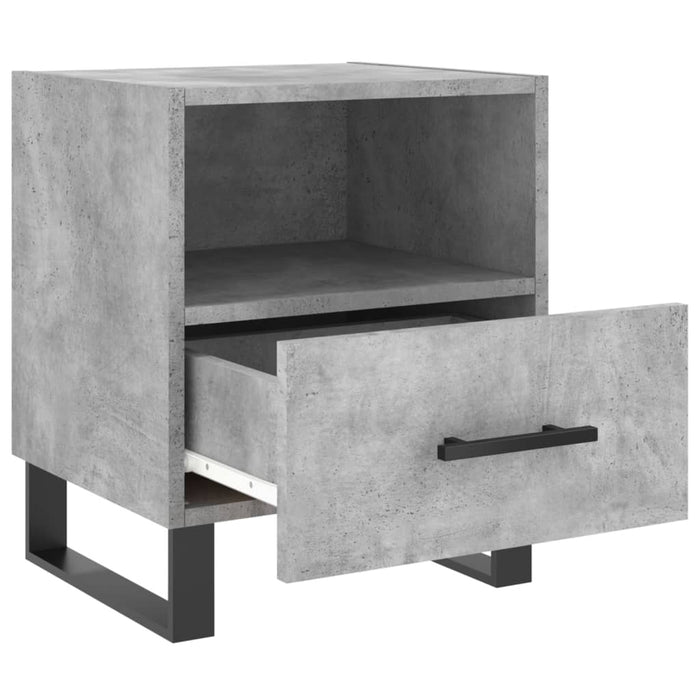 Comodini 2 pz Grigio Cemento 40x35x47,5 cm in Legno Multistrato 827493
