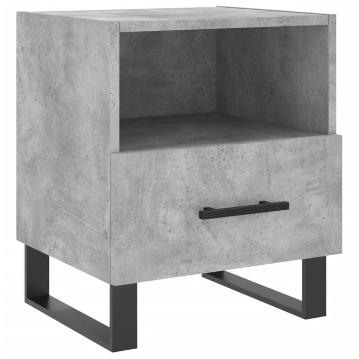 Comodini 2 pz Grigio Cemento 40x35x47,5 cm in Legno Multistrato 827493