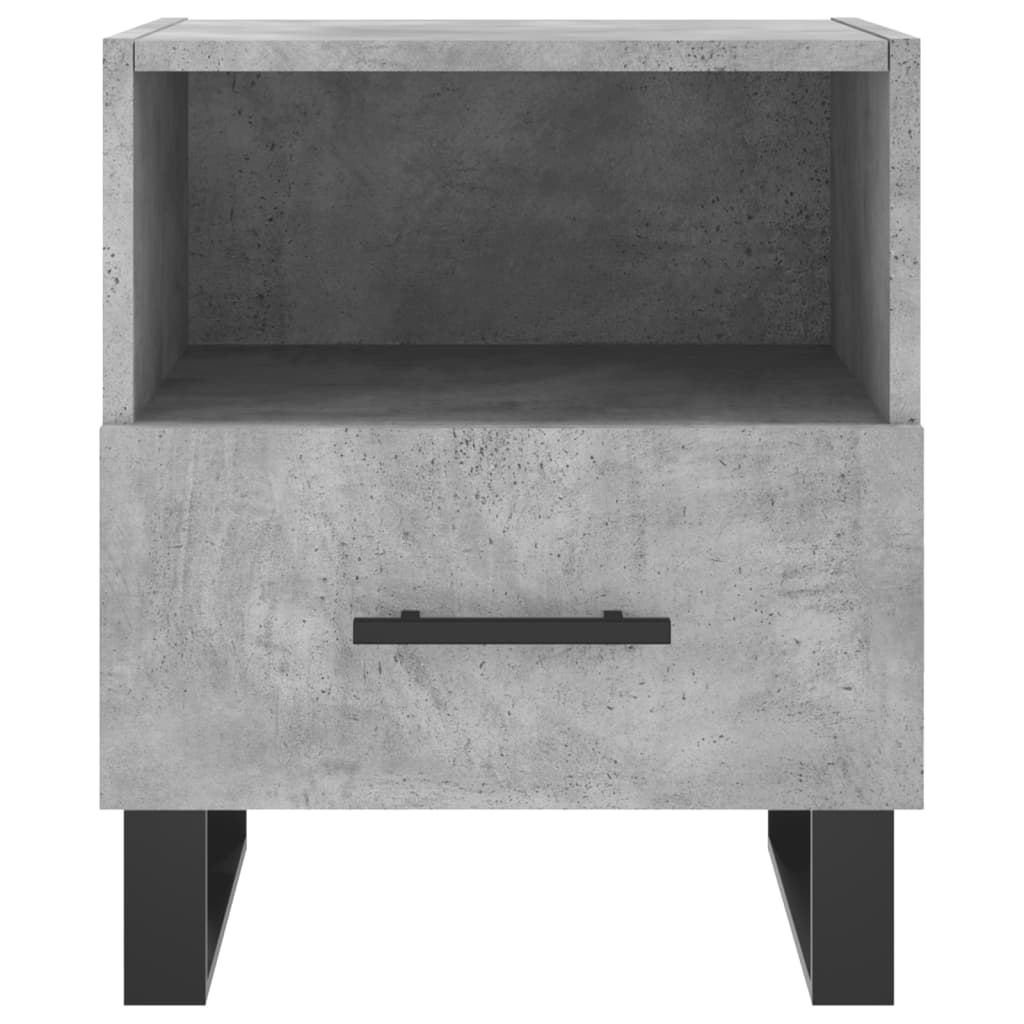 Comodini 2 pz Grigio Cemento 40x35x47,5 cm in Legno Multistrato 827493