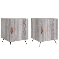Comodini 2 pz Grigio Sonoma 40x40x50 cm in Legno Multistrato 827513