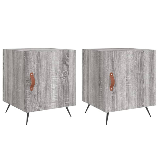 Comodini 2 pz Grigio Sonoma 40x40x50 cm in Legno Multistrato 827513