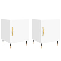 Comodini 2 pz Bianchi 40x40x50 cm in Legno Multistrato 827517