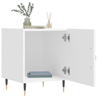 Comodini 2 pz Bianchi 40x40x50 cm in Legno Multistrato 827517