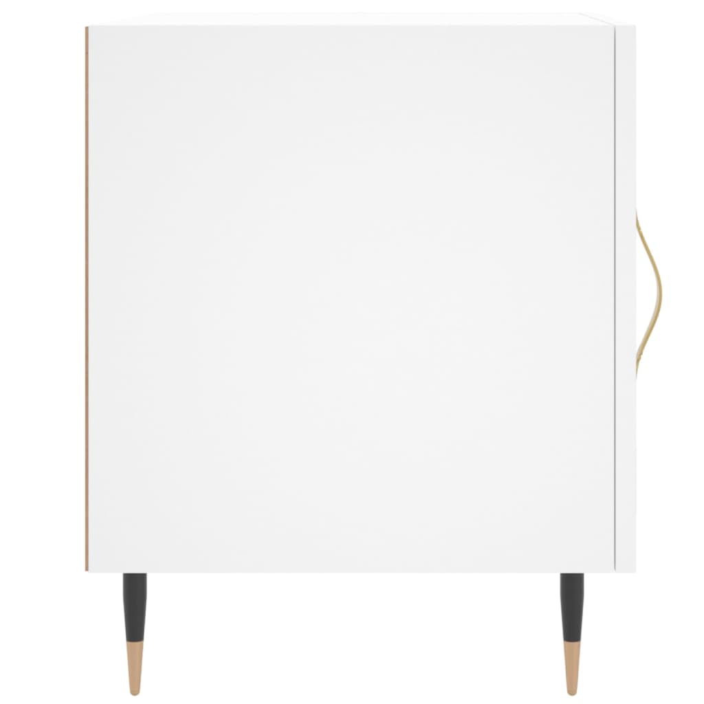 Comodini 2 pz Bianchi 40x40x50 cm in Legno Multistrato 827517