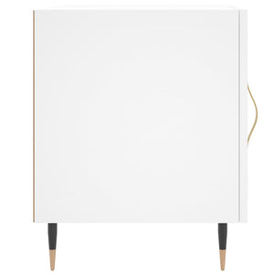 Comodini 2 pz Bianchi 40x40x50 cm in Legno Multistrato 827517