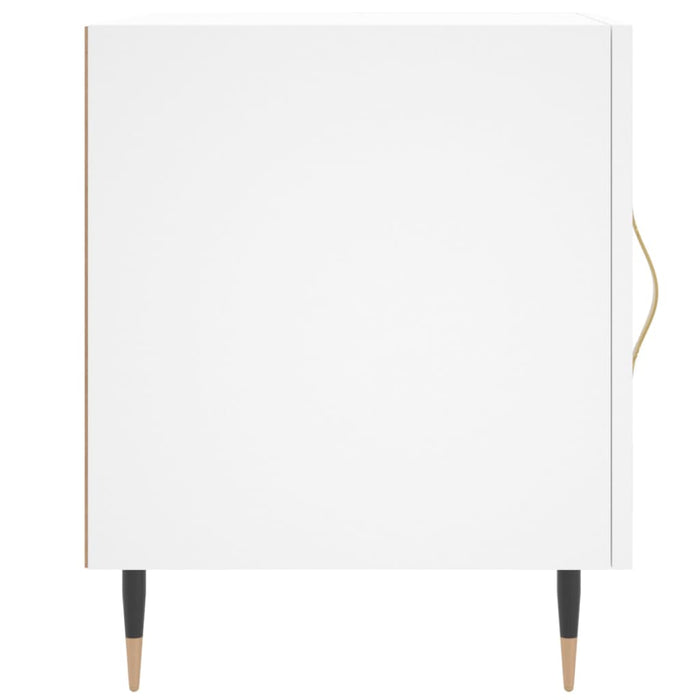 Comodini 2 pz Bianchi 40x40x50 cm in Legno Multistrato 827517