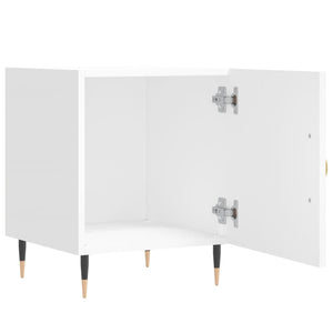 Comodini 2 pz Bianchi 40x40x50 cm in Legno Multistrato 827517