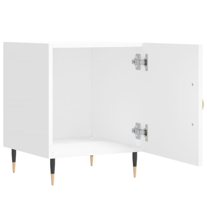 Comodini 2 pz Bianchi 40x40x50 cm in Legno Multistrato 827517