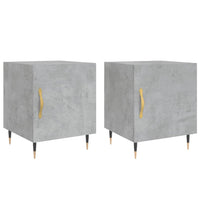 Comodini 2 pz Grigio Cemento 40x40x50 cm in Legno Multistrato 827525