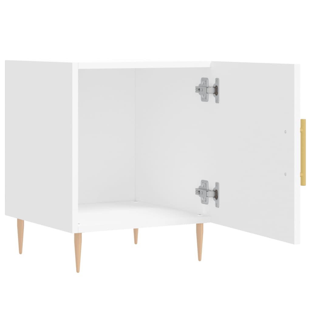 Comodino Bianco 40x40x50 cm in Legno Multistrato 827532