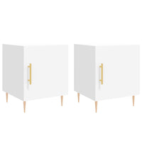 Comodini 2 pz-Set di 2 Tavolino da notte Bianchi 40x40x50 cm in Legno Multistrato 939292
