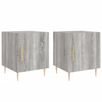 Comodini 2 pz Grigio Sonoma 40x40x50 cm in Legno Multistrato 827545