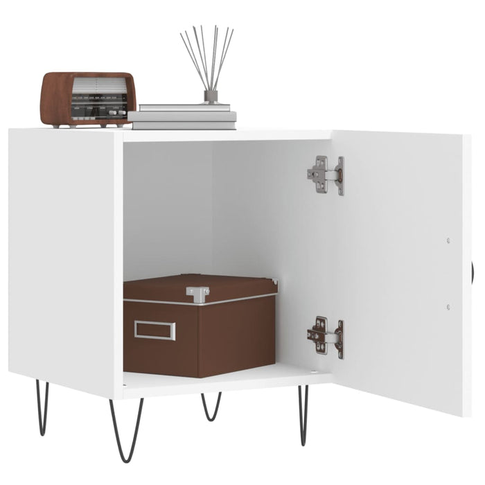 Comodino Bianco 40x40x50 cm in Legno Multistrato 827548