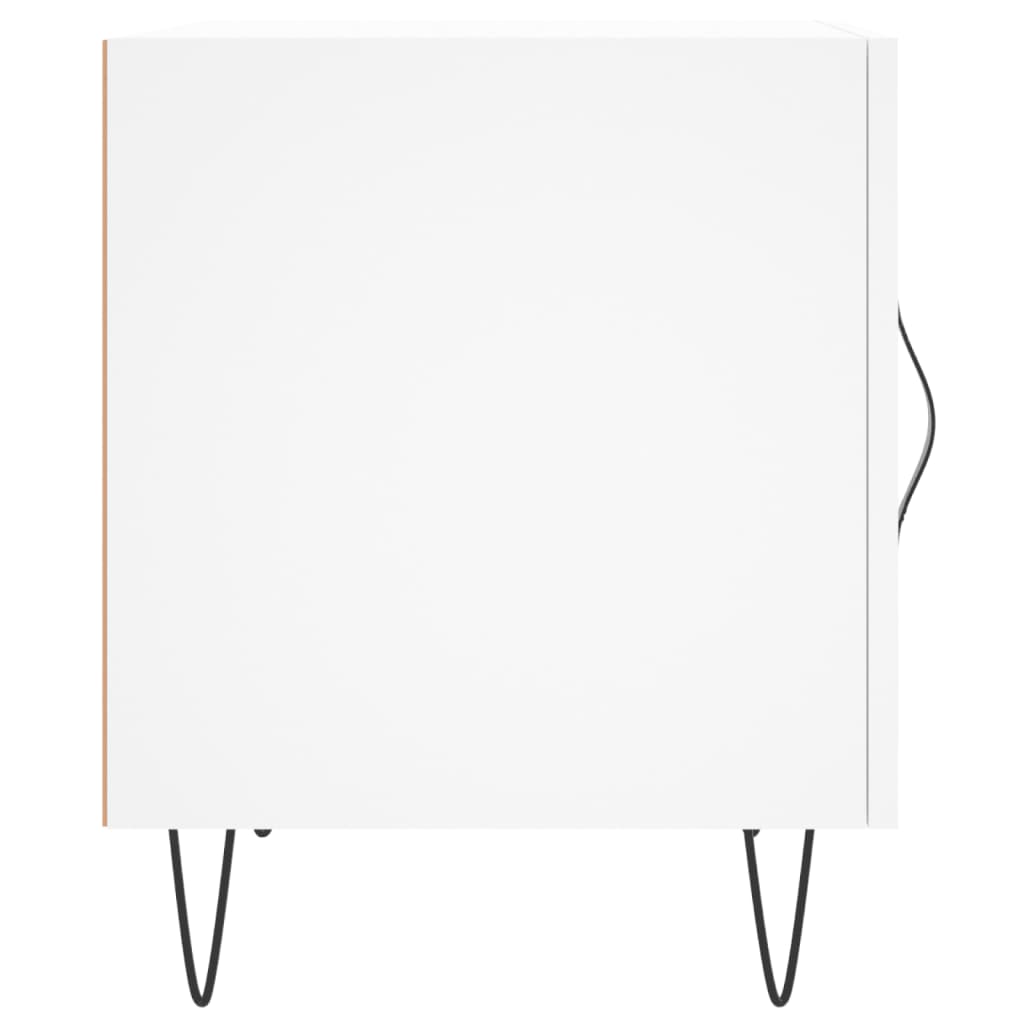 Comodino Bianco 40x40x50 cm in Legno Multistrato 827548