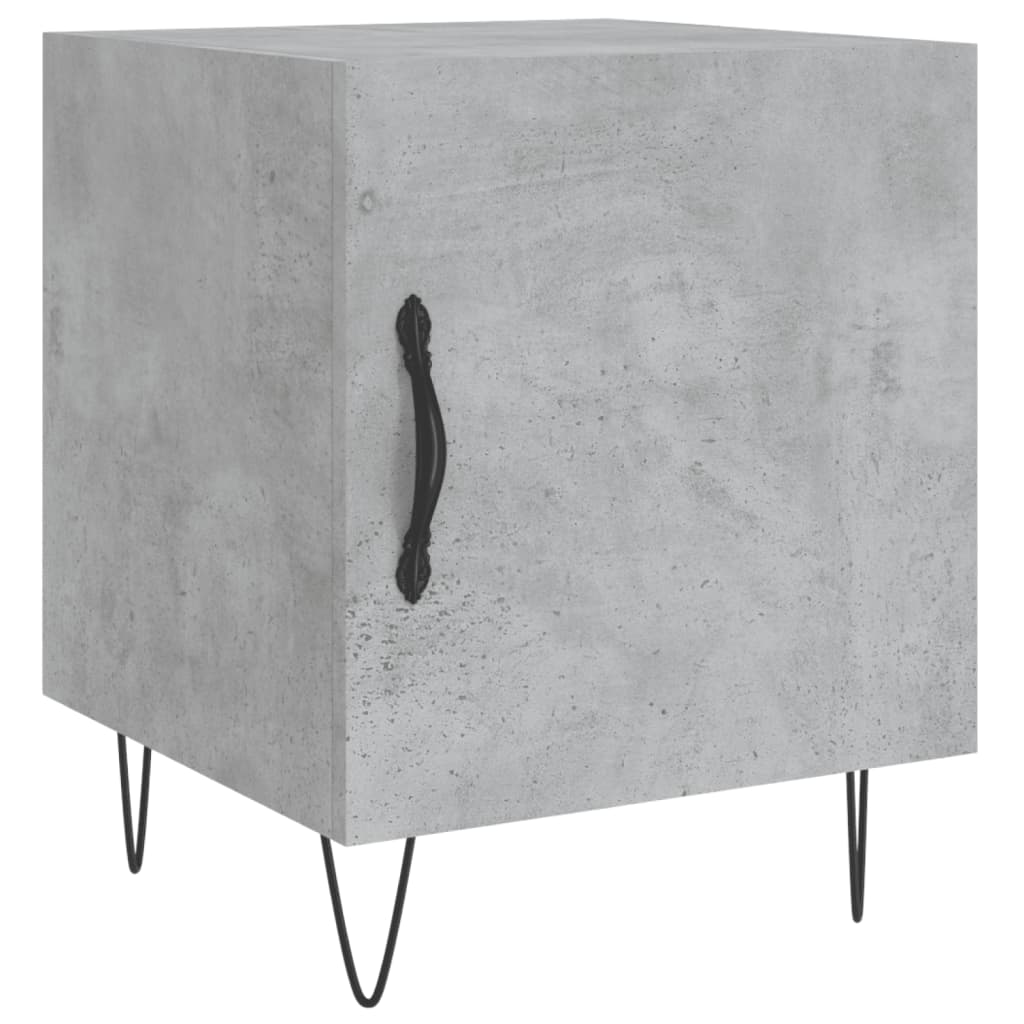 Comodino Grigio Cemento 40x40x50 cm in Legno Multistratocod mxl 128389