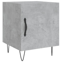 Comodini 2 pz Grigio Cemento 40x40x50 cm in Legno Multistrato 827557