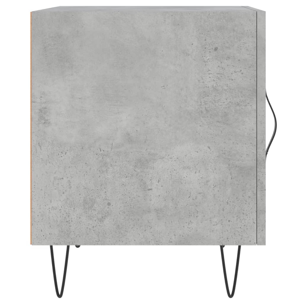Comodini 2 pz Grigio Cemento 40x40x50 cm in Legno Multistrato 827557