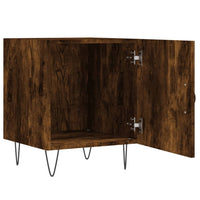 Comodino-Tavolino da notte Rovere Fumo 40x40x50 cm in Legno Multistrato 126076