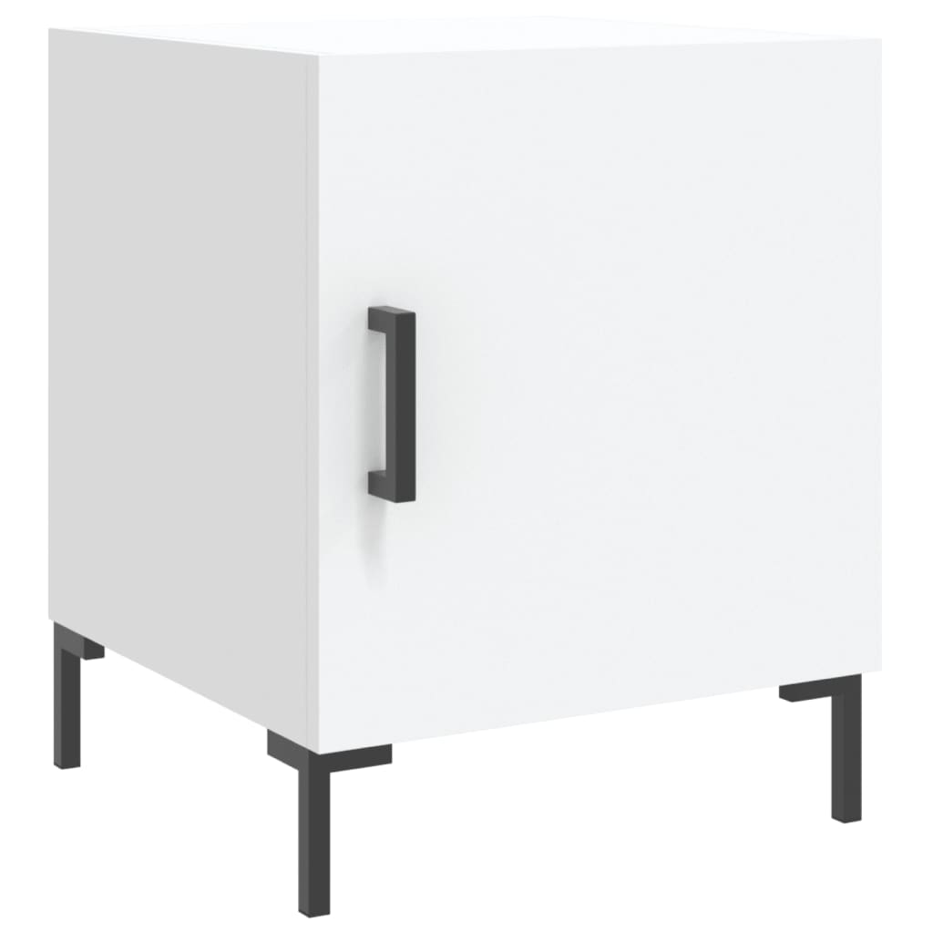 Comodino Bianco 40x40x50 cm in Legno Multistrato 827564