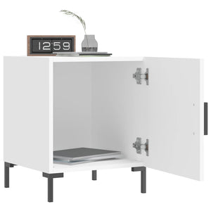 Comodino Bianco 40x40x50 cm in Legno Multistrato 827564