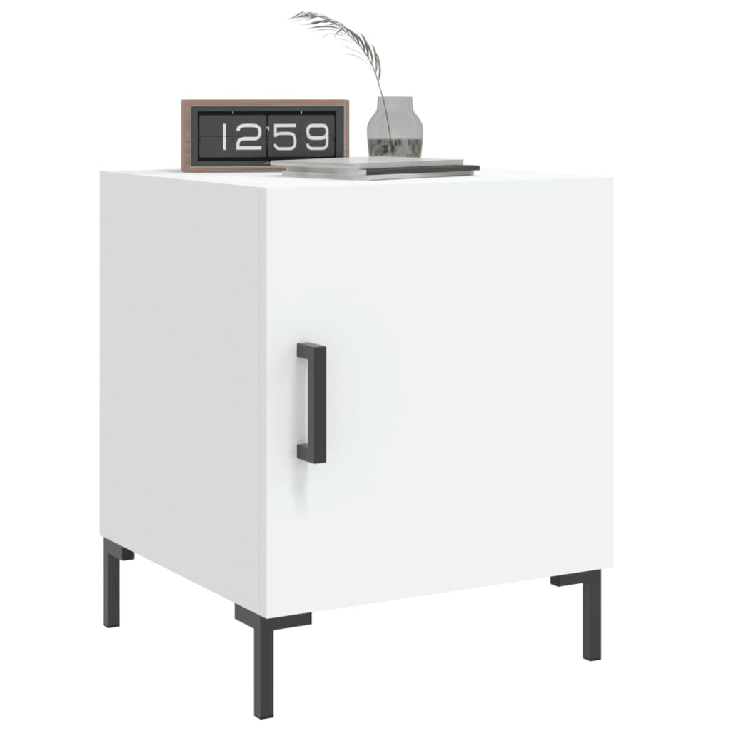 Comodino Bianco 40x40x50 cm in Legno Multistrato 827564