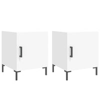 Comodini 2 pz Bianchi 40x40x50 cm in Legno Multistrato 827565