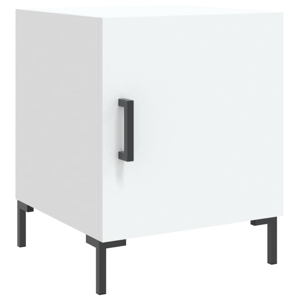 Comodini 2 pz Bianchi 40x40x50 cm in Legno Multistrato 827565
