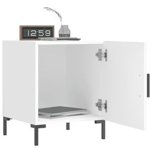 Comodini 2 pz Bianchi 40x40x50 cm in Legno Multistrato 827565