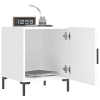 Comodini 2 pz Bianchi 40x40x50 cm in Legno Multistrato 827565