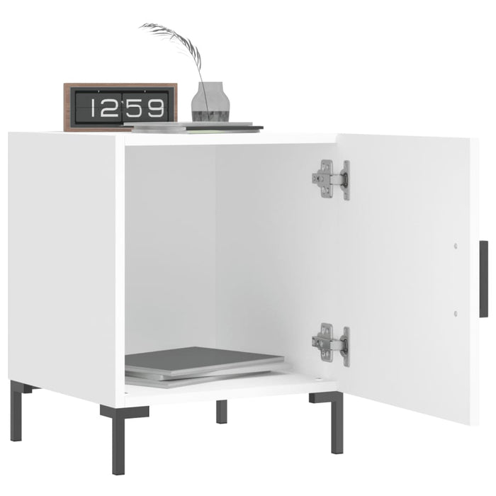 Comodini 2 pz Bianchi 40x40x50 cm in Legno Multistrato 827565