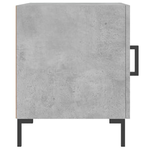Comodino Grigio Cemento 40x40x50 cm in Legno Multistrato 827572