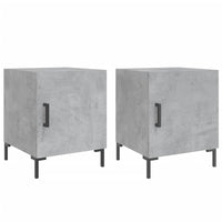 Comodini 2 pz Grigio Cemento 40x40x50 cm in Legno Multistrato 827573