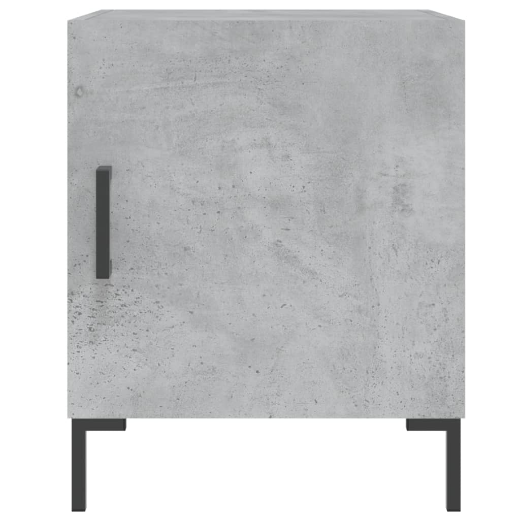 Comodini 2 pz Grigio Cemento 40x40x50 cm in Legno Multistrato 827573