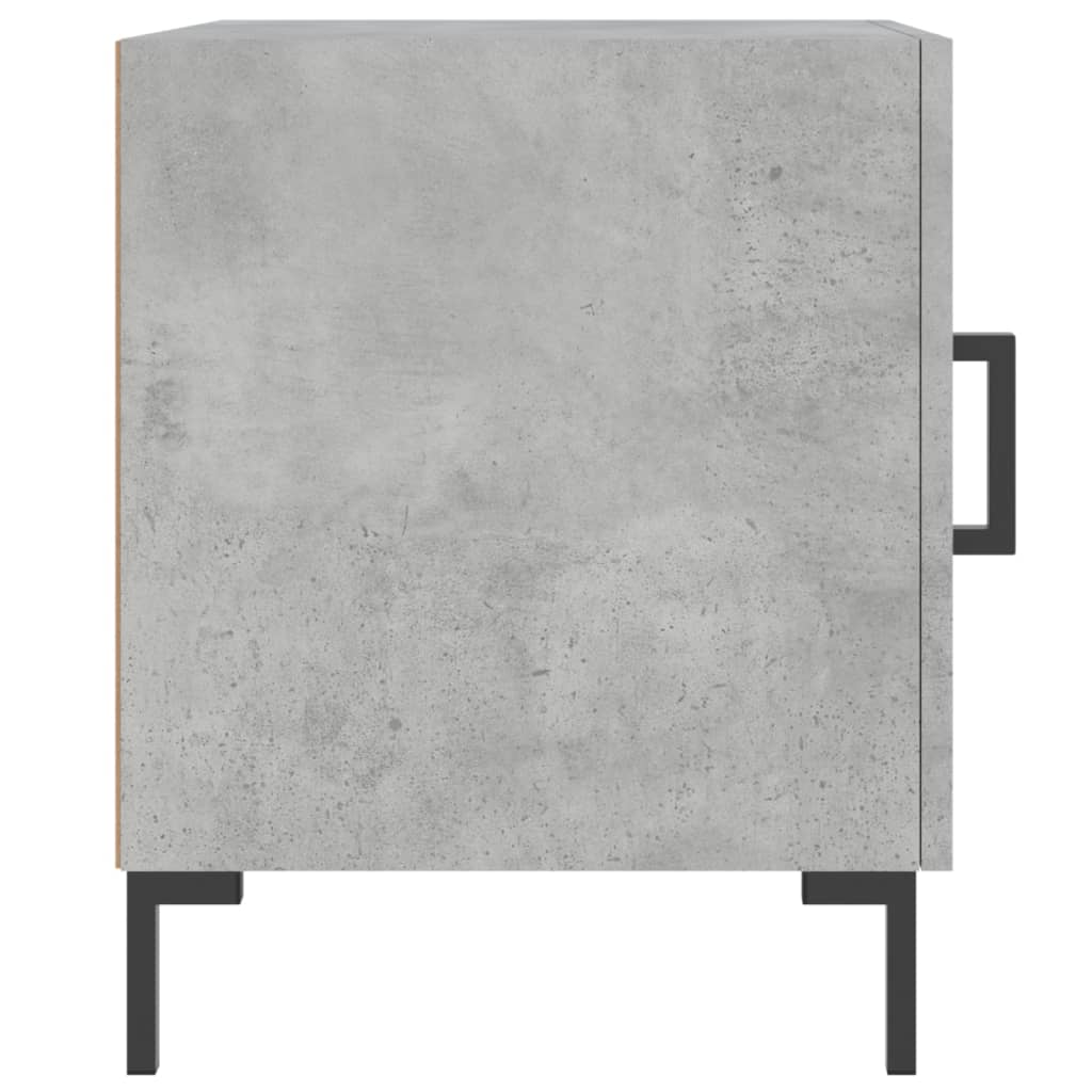 Comodini 2 pz Grigio Cemento 40x40x50 cm in Legno Multistrato 827573