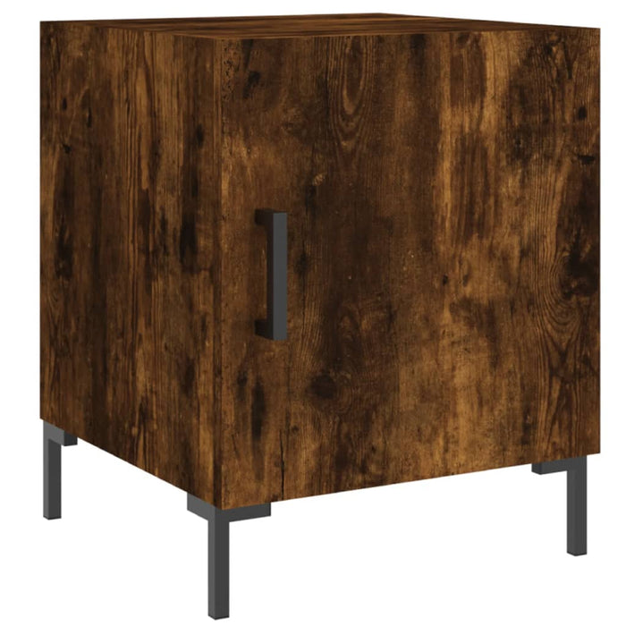 Comodini 2 pz Rovere Fumo 40x40x50 cm in Legno Multistrato 827575