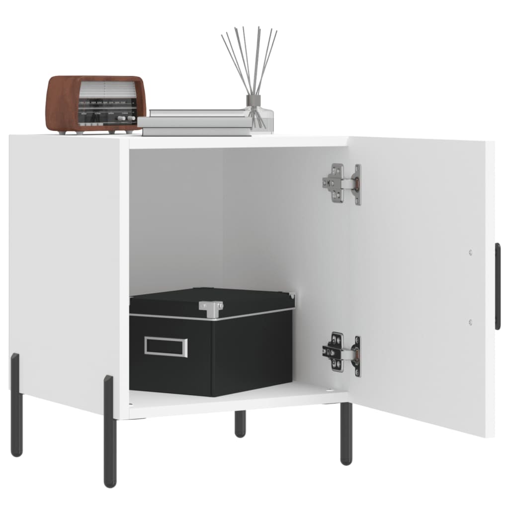 Comodino Bianco 40x40x50 cm in Legno Multistrato 827580