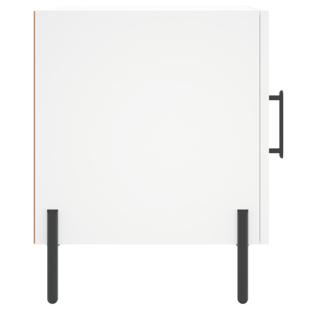 Comodino-Tavolino da notte Bianco 40x40x50 cm in Legno Multistrato 433472