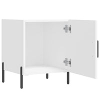 Comodini 2 pz Bianchi 40x40x50 cm in Legno Multistrato 827581