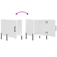 Comodini 2 pz Bianchi 40x40x50 cm in Legno Multistrato 827581