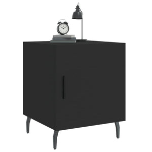 Comodino Nero 40x40x50 cm in Legno Multistrato 827598