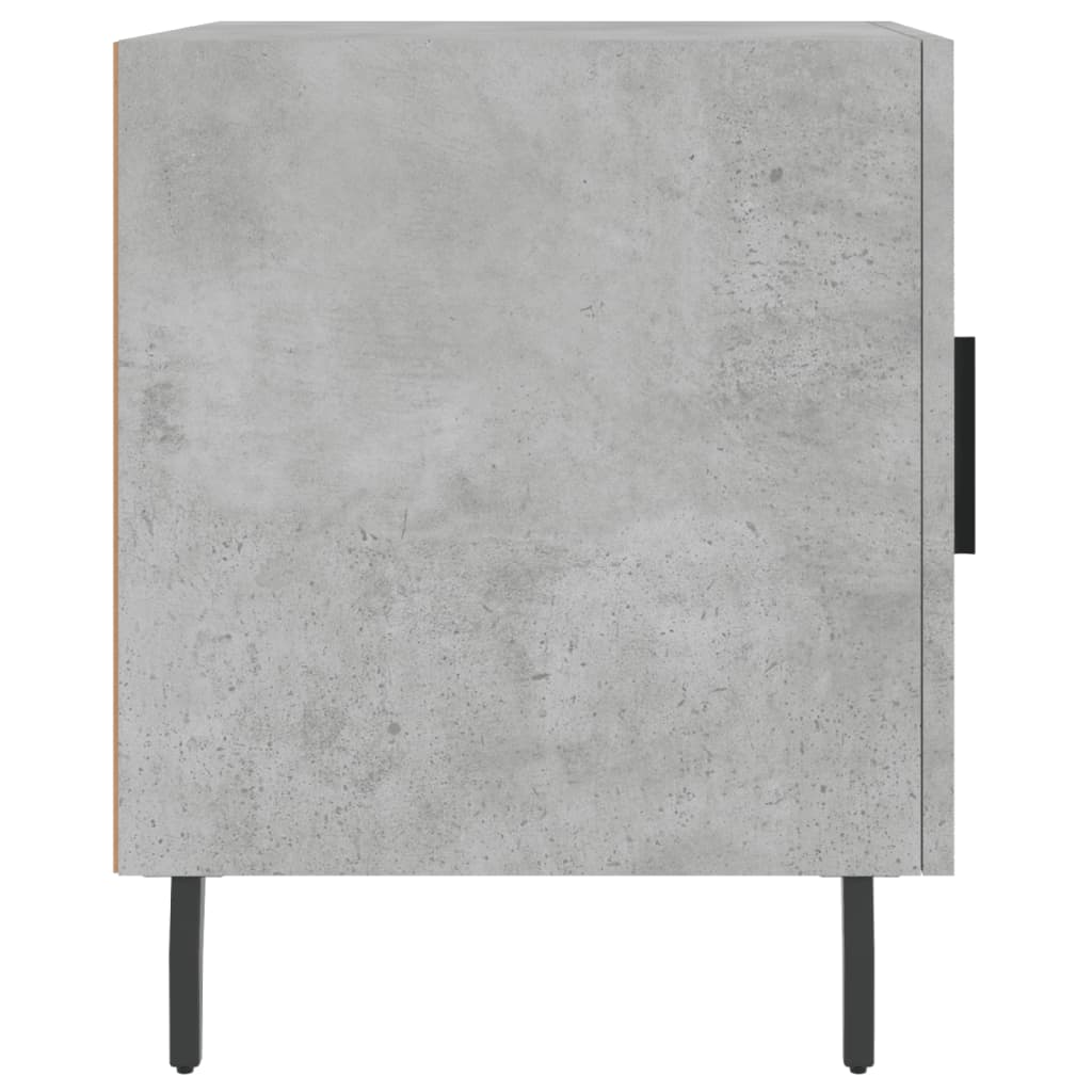 Comodino Grigio Cemento 40x40x50 cm in Legno Multistrato 827604