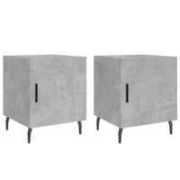 Comodini 2 pz Grigio Cemento 40x40x50 cm in Legno Multistrato 827605