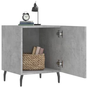 Comodini 2 pz Grigio Cemento 40x40x50 cm in Legno Multistrato 827605