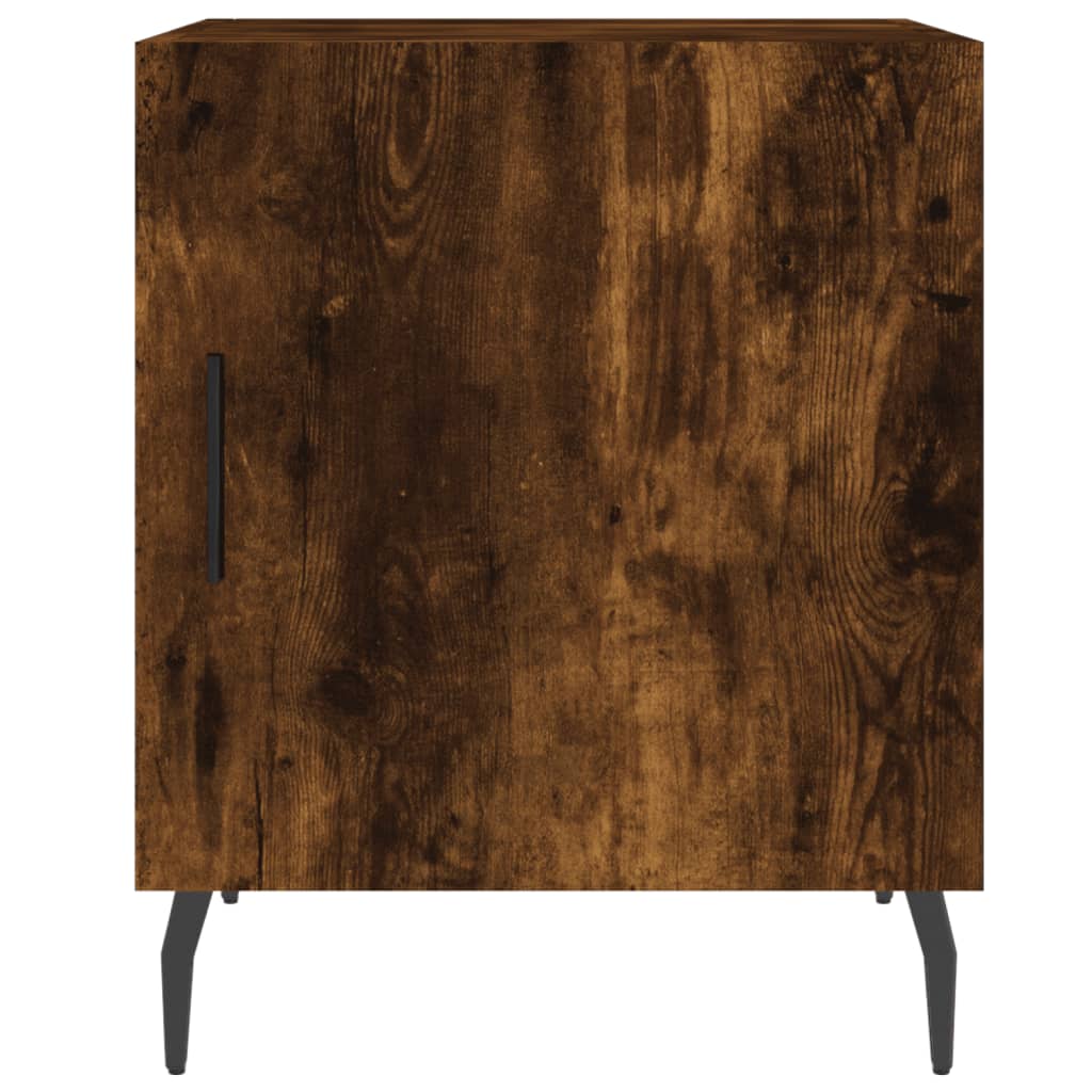 Comodini 2 pz Rovere Fumo 40x40x50 cm in Legno Multistrato 827607