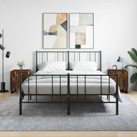 Comodini 2 pz Rovere Fumo 40x40x50 cm in Legno Multistrato 827623