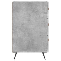 Comodino Grigio Cemento 40x40x66 cm in Legno Multistrato 827632